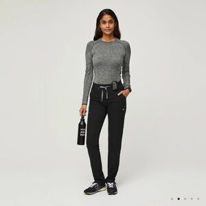 Figs Yola Skinny Black Scrub Pants XS Regular